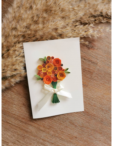 Carte de vœux Bouquet de fleurs - Couleurs au choix